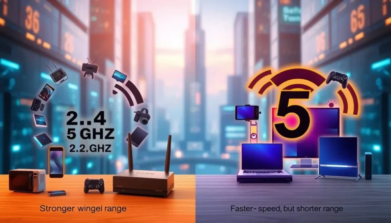 WiFi frequency comparison: 2.4 GHz vs 5 GHz
