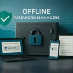 Devices displaying offline password management solutions