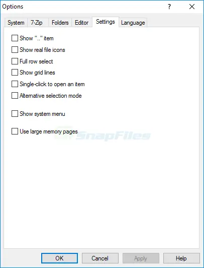7-Zip options menu with various settings checkboxes.
