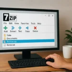 7-Zip software interface on computer screen