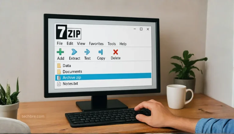 7-Zip software interface on computer screen