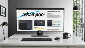 Ashampoo ZIP Pro software review on desktop.
