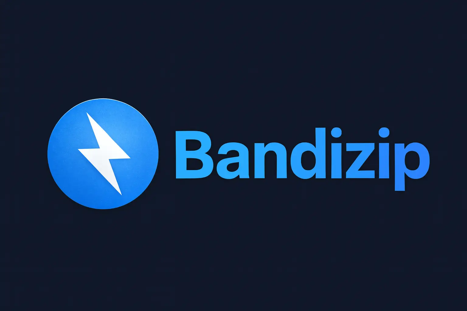 Bandizip logo with blue lightning symbol