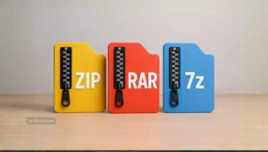 ZIP RAR 7z file icons on desk