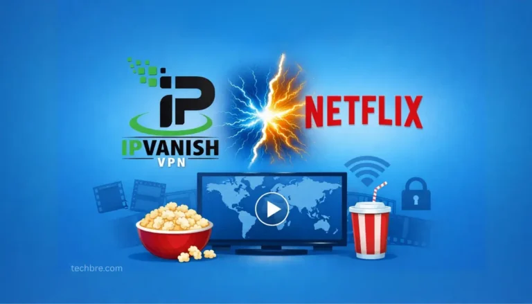 IPVanish VPN and Netflix streaming concept art