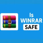 WinRAR safety question with stacked books icon.