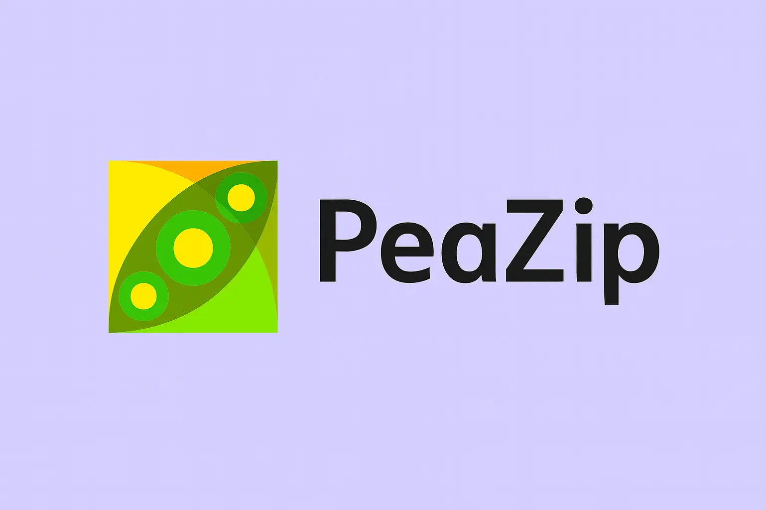 PeaZip logo on a purple background