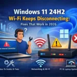 Windows 11 Wi-Fi disconnect issue fixes 2026.