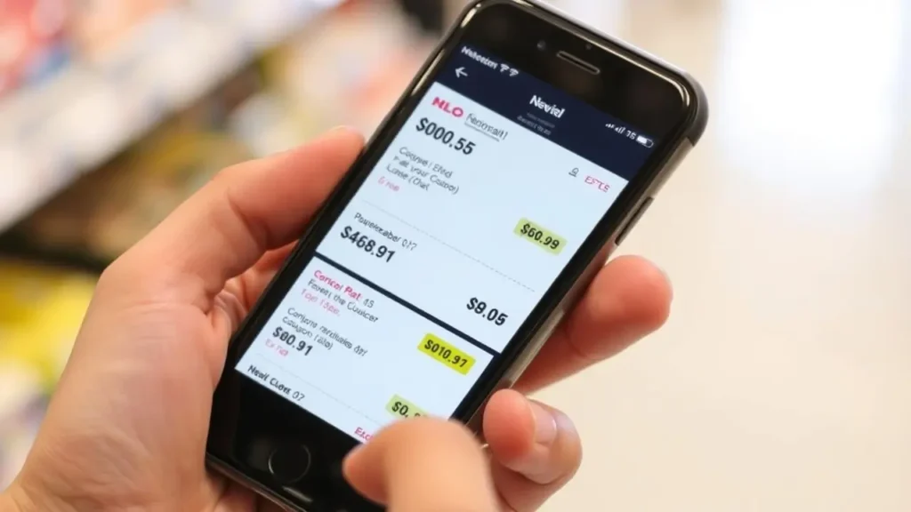 Person viewing utility bill on smartphone screen